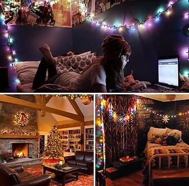 Светодиодные гирлянды: Уличная гирлянда 50 м Прекрасно подходит для украшения дома, магазина — 4