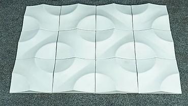 3D dekorativ divar panelləri – gips əsaslı, modul - Material: Yüksək