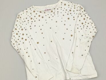 bluzka biała długi rękaw: Bluzka, 9 lat, 128-134 cm, stan - Dobry