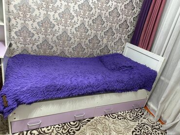 спальный гарнитур шкаф и кровать: Спальный гарнитур, Односпальная кровать, цвет - Белый