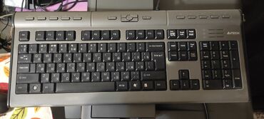 Клавиатуры: Клавиатура A4tech KL-7MU, USB,немного б/у. Серебро+Серый  Цена 1000 с