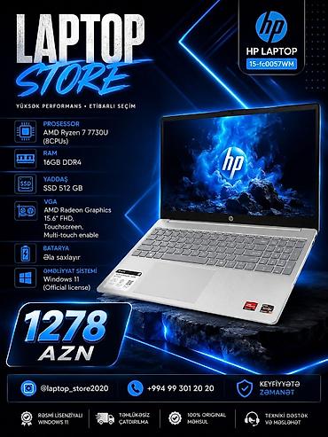 hp azerbaijan: 🔥 GÜCLÜ PERFORMANS – PREMİUM KEYFİYYƏT! 🔥 💻 HP Laptop 15-fc0057WM ✅ — 1