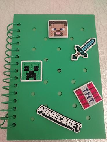 spirallı dəftərlər: Minecraft mövzulu spiral dəftər - Rəng: yaşılımtıl örtük - Örtük — 1