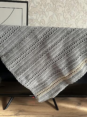 Одеяла и пледы: Плед, Новый, Шерсть, Все сезоны, Вязаный — 5