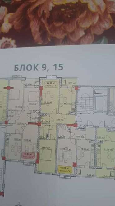 Продажа квартир: 2 комнаты, 65 м², Элитка, 7 этаж, ПСО (под самоотделку)