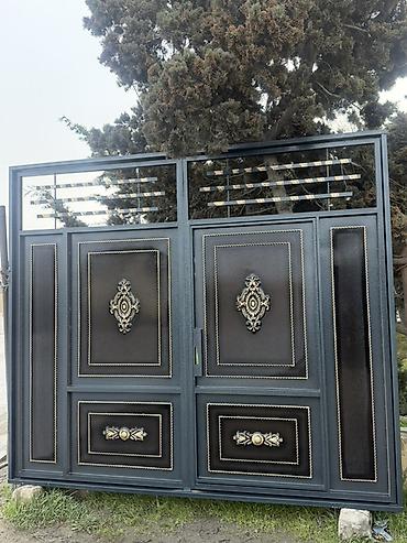 Həyət darvazaları: Yeni Dəmir Həyət darvazası, Yana açılan, 3 m, Mexaniki, Qapı ilə, Kredit yoxdur, Ödənişli quraşdırma, Rayonlara çatdırılma, Ödənişli çatdırılma, Ünvandan götürmə — 10