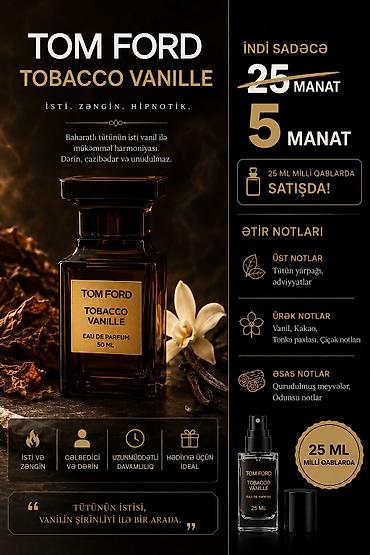 Parfüm kolleksiyası – 25 ml milli qablaşdırmada 1) Tom Ford Tobacco