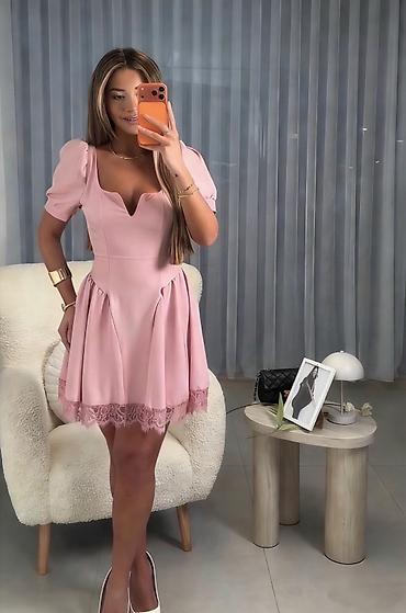 Haljine: 🔥Kratka elegantna haljina sa puf rukavima i čipkom
✅2700 din — 7