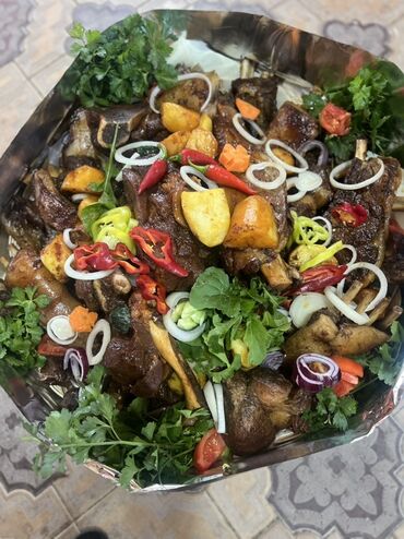 Мясо: Заказга Таш кордо жасап беребиз. Даамдуу, жашылчалар менен кооздолот — 6