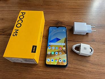 sensorlu: Poco M5, 128 GB, rəng - Mavi, Barmaq izi, Face ID, Sensor — 1