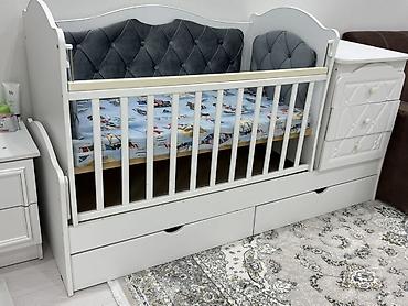 bunk bed: Детская кроватка-трансформер с комодом и ящиками хранения - Материал — 2