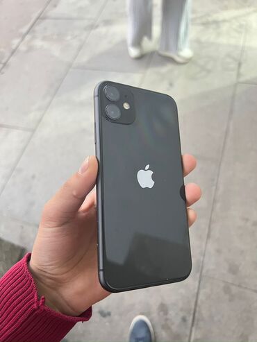 Apple iPhone: IPhone 11, Б/у, 128 ГБ, Черный, Защитное стекло, Чехол, 100 %