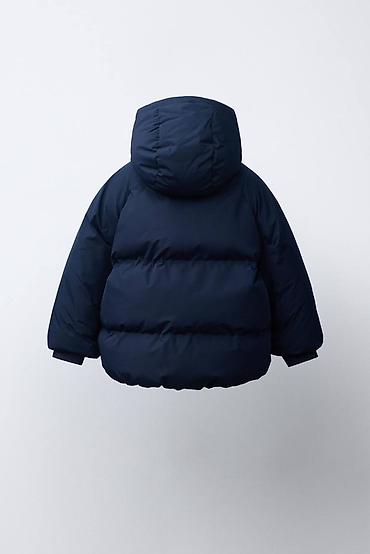 флиско: Детская зимняя пуховая куртка, цвет тёмно‑синий ZaRa kids - Тёплый — 3