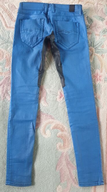 Farmerke: Replay skinny jeans waxed, voskirane farmerke, original. Plava boja — 9