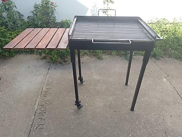 Sve za roštilj: Roštilj na ćumur od čelika sa rešetkom i nogarama - Pravougaoni — 8