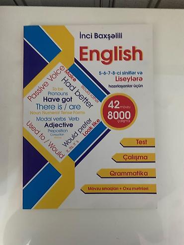 Məhsul: “English” dərs vəsaiti – İnci Baxşəlili Təyinat: - 5–6–7–8-ci
