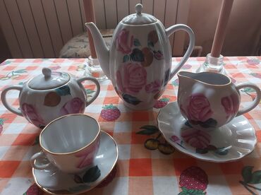 qənd: Çay dəsti, rəng - Ağ, Farfor, SSRİ
