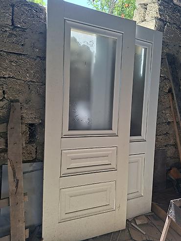qapi demir: Ağ rəngdə interyer qapıları – 2 ədəd dəst - Material: MDF/taxta — 3