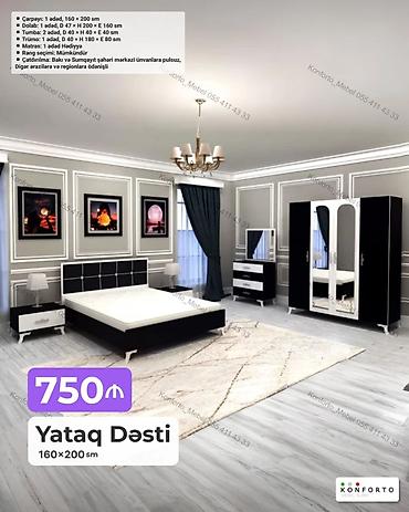 Yataq Dəsti – 160×200 sm Komplekt: - Çarpayı: 1 ədəd, 160×200 sm - lalafo.az -da Yataq Dəsti – 160×200 sm Komplekt: - Çarpayı: 1 ədəd, 160×200 sm -