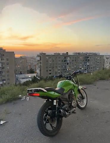 moto elektrik: Yaşıl rəngli yol motosikleti - Təkər ölçüsü: arxa geniş sport təkər — 2