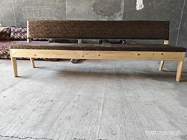 полка для цветов: Taxta karkaslı yumşaq oturacaqlı skamya - Material: təbii şam — 3