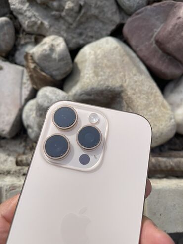 Apple iPhone: IPhone 16 Pro, Б/у, 128 ГБ, Natural Titanium, Защитное стекло, Чехол, 95 % — 1