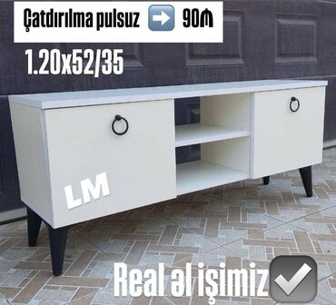 Çarpayılar: Tv stend (tv altligi) Yeni və sifarişlə. Qiymət : 90₼ Ölçü 