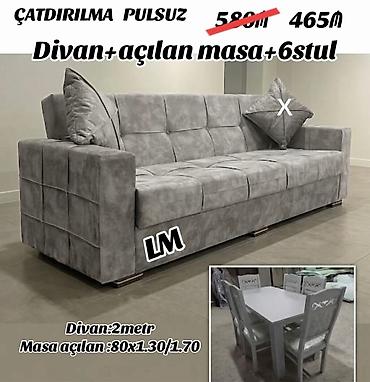 *Divan+ Masa dəsti*_ Sifarişlə hazırlanır. Dəst şəkildə : *465₼*