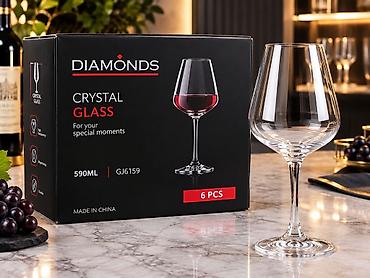 мпртини просеко: DIAMONDS Crystal Glass — набор бокалов для вина, 6 шт. - Объем одного — 1