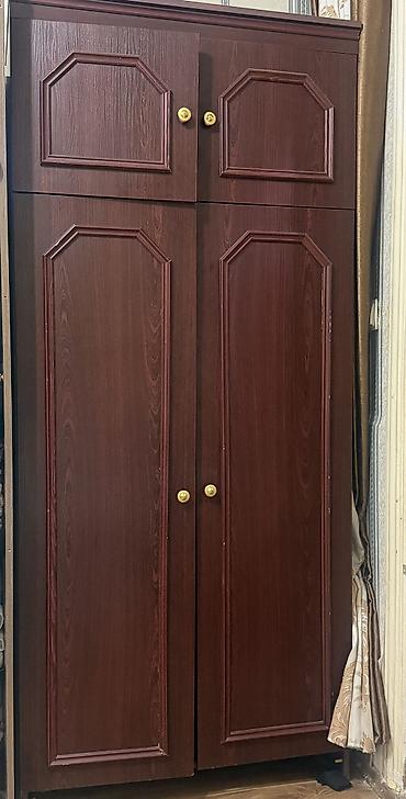 Dörd qapılı taxta şkaf - Material: ağac teksturalı laminat/MDFlam