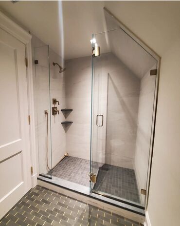 Duş kabinaları, arakəsmələr: Yeni Üstü açıq kabina, Künc üçün, Pulsuz çatdırılma — 27