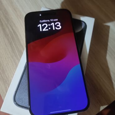 телефон apple: IPhone 15 Pro, Жаңы, 256 ГБ, Blue Titanium, Заряддоочу түзүлүш, Кабель, Куту, 100 %