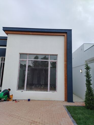 Fasad işləri: Fasad üçün WPC (kompozit ağac) dekorativ lamel və pervaz işləri - — 5