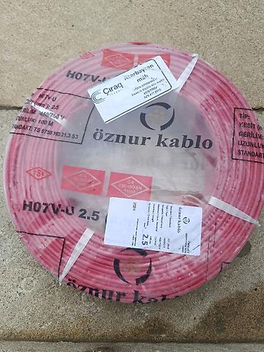 mis caydan: Öznur Kablo elektrik naqili – H07V-U 2.5 mm², qırmızı rəng. Texniki — 1