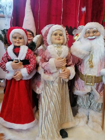 Ostali kućni dekor: Deda-mraz 63cm - 4200din Baba-mrazica 60cm-4000din Muzicki deda-mraz — 1