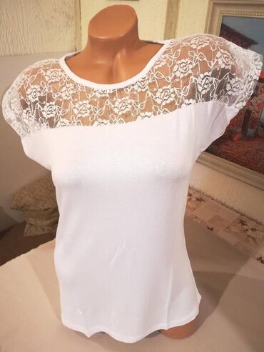 Bluze: XL (EU 42), Viskoza, Jednobojni, bоја - Svetloplava — 6