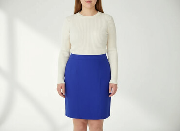 spódnice jeansowe czarne plus size: Vera, Spódnica damska, rozmiar 3XL