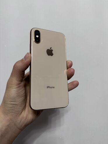 Apple iPhone: IPhone Xs, Б/у, 256 ГБ, Matte Gold, Чехол, 92 %