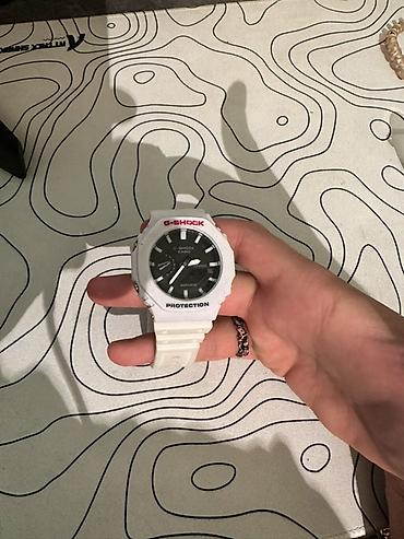 очки унисекс: Casio G‑SHOCK, серия GA-2100 (октагон), цвет белый с чёрным — 3