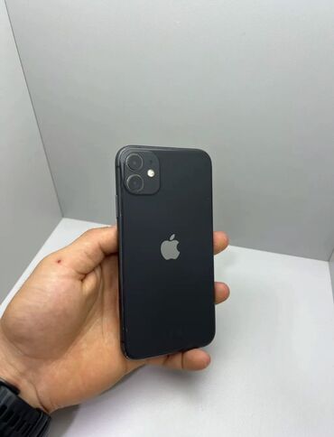 б у телефоны купить: IPhone 11, Колдонулган, 64 ГБ, Кара, Заряддоочу түзүлүш, Коргоочу айнек, Каптама, 77 %