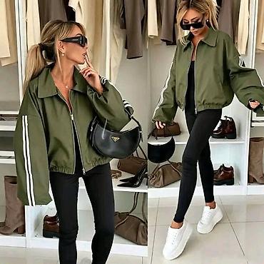 muški kombinezon: Ženska oversized jakna sa rajsferšlusom - Model: ležerna, oversize — 3