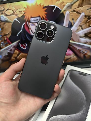 IPhone 15 Pro Max, Б/у, 256 ГБ, Black Titanium, Коробка, 90 %