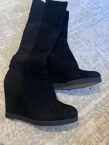 Сапоги: Сапоги, 37.5, Stuart Weitzman, Новый, цвет - Черный, Самовывоз, Платная доставка — 4