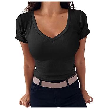 Футболка, Облегающая модель, Zara, Трикотаж, Б/у, M