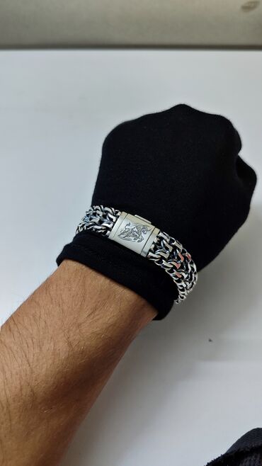 Серебряные браслеты: Серебряный Браслет Рамзес 146 гр Серебро 925 проба Ручная работа — 29