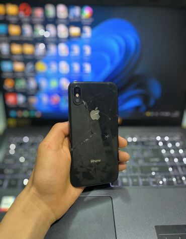 5 айфон: IPhone X, Колдонулган, 64 ГБ, Black Titanium, Каптама, Заряддоочу түзүлүш, Коргоочу айнек, 100 %