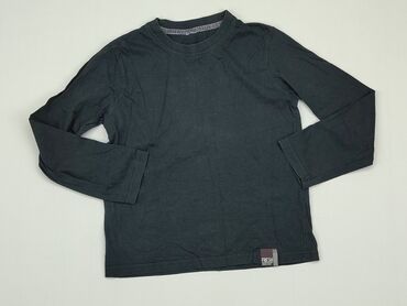 bluzka z bufkami czarna: Blouse, 9 years, 128-134 cm, condition - Good