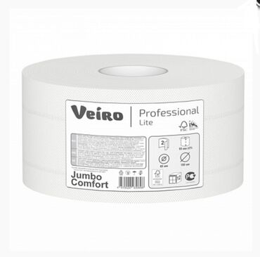 Бытовая химия, хозтовары: Туалетная бумага 2 сл. Veiro Professional Comfort 150м Цвет: белый