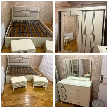 Sifarişlə masa və oturacaq dəstləri: İkinəfərlik çarpayı, Dolab, Termo, 2 tumba, İşlənmiş