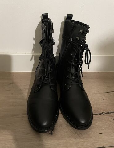 высокие мужские ботинки: Ботильоны 39.5, цвет - Черный